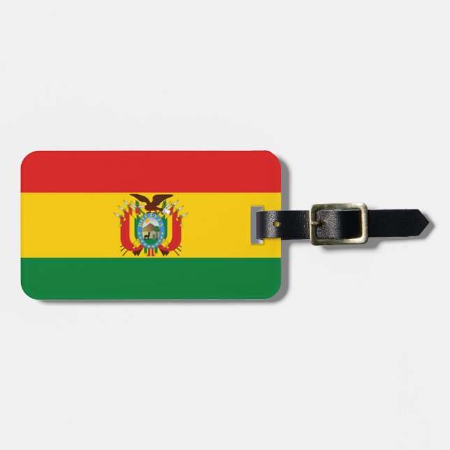 Étiquette À Bagage Drapeau de la Bolivie (Devant horizontal)