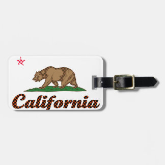 Étiquette À Bagage Drapeau de la Californie checkered-