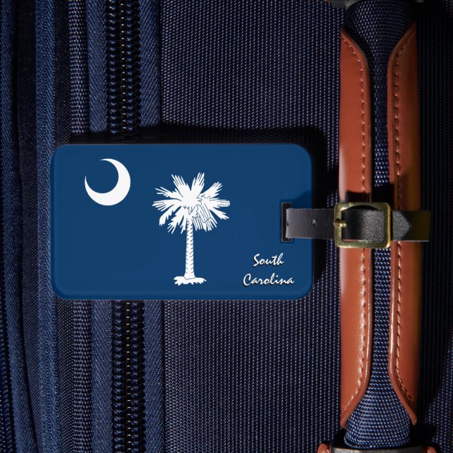 Étiquette À Bagage Drapeau de la Caroline du Sud, drapeau de la Carol (Insitu Rectoal 4)