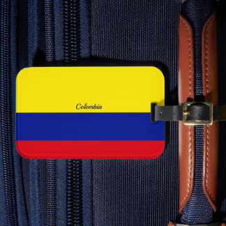Étiquette À Bagage Drapeau de la Colombie, étiqueté