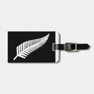 Étiquette À Bagage Drapeau de la Ferne d'argent de Nouvelle-Zélande