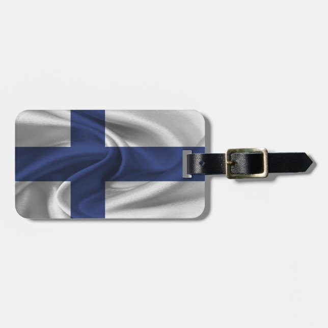 Étiquette À Bagage Drapeau De La Finlande (Devant horizontal)