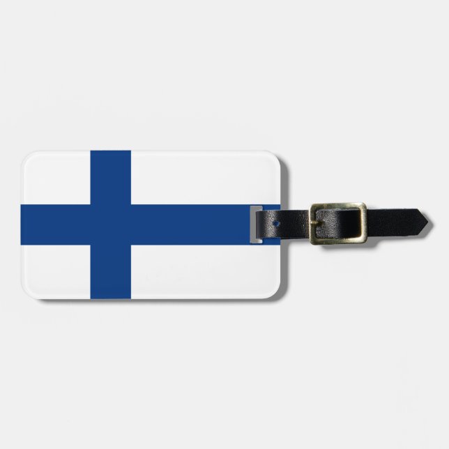Étiquette À Bagage Drapeau de la Finlande (Devant horizontal)