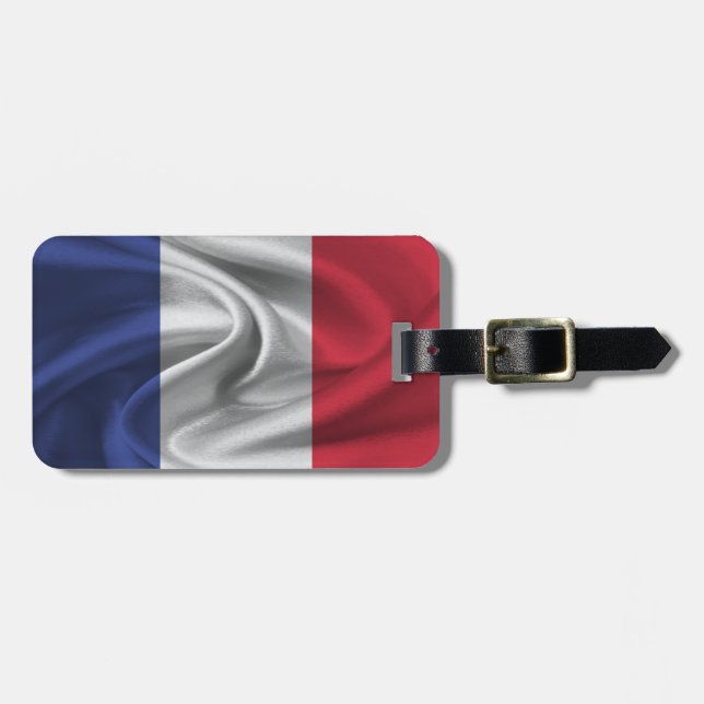Étiquette À Bagage Drapeau de la France (Devant horizontal)