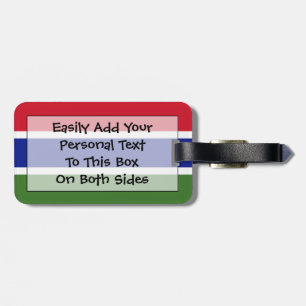 Étiquette À Bagage Drapeau de la Gambie Easy ID personnel