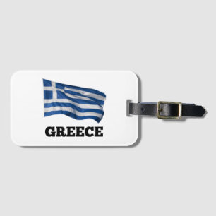 Étiquette À Bagage Drapeau de la Grèce