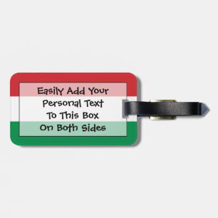 Étiquette À Bagage Drapeau de la Hongrie Easy ID Personal