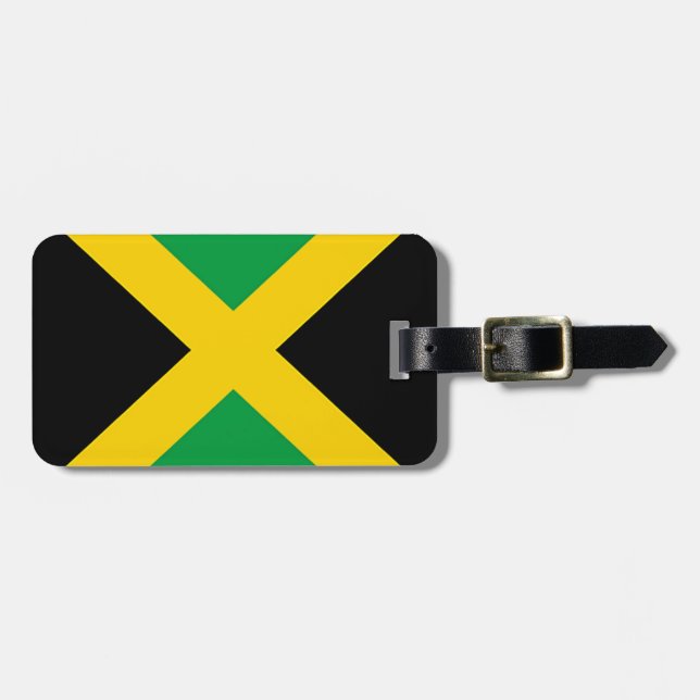 Étiquette À Bagage Drapeau de la Jamaïque (Devant horizontal)