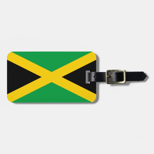 Étiquette À Bagage Drapeau de la Jamaïque (Devant horizontal)