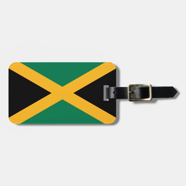 Étiquette À Bagage Drapeau de la Jamaïque (Devant horizontal)