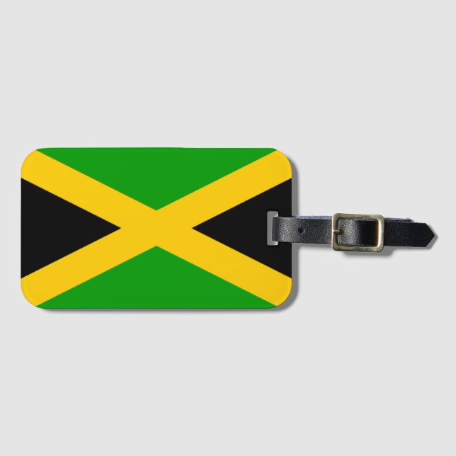 Étiquette À Bagage Drapeau de la Jamaïque (Devant Horizontal)