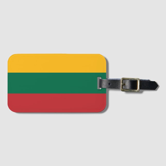 Étiquette À Bagage Drapeau de la Lituanie (Devant Horizontal)