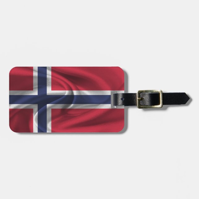 Étiquette À Bagage Drapeau De La Norvège (Devant horizontal)