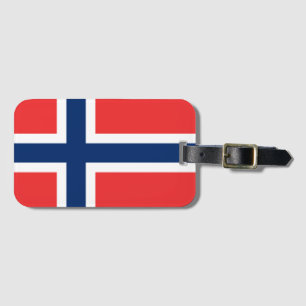 Étiquette À Bagage Drapeau de la Norvège