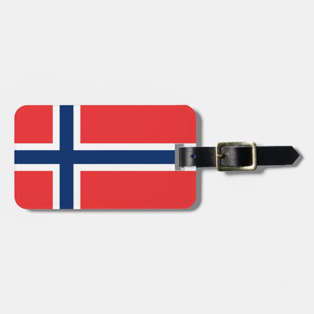 Étiquette À Bagage Drapeau de la Norvège (Devant horizontal)