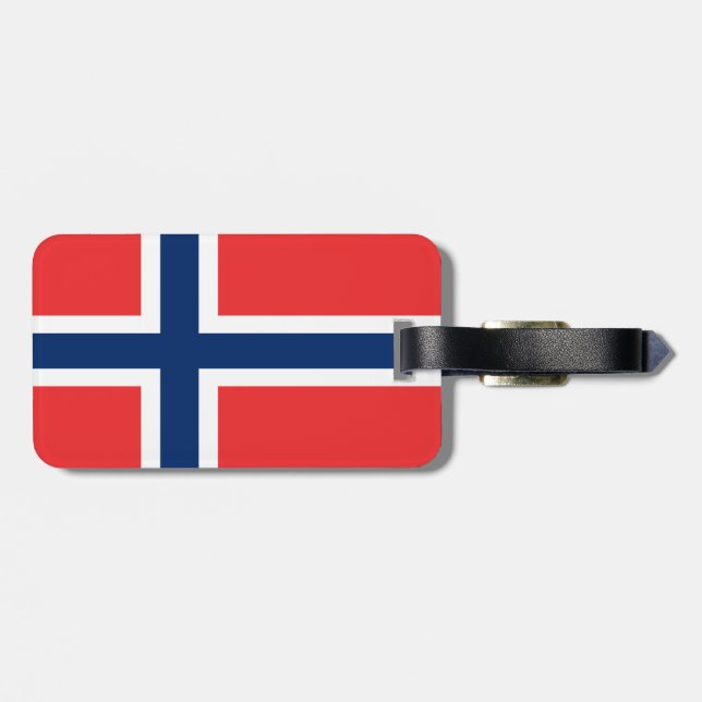 Étiquette À Bagage Drapeau de la Norvège (Dos horizontal)