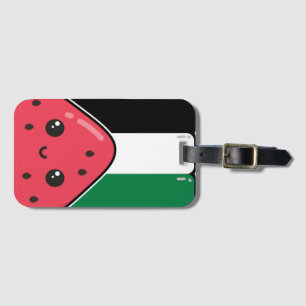 Étiquette À Bagage Drapeau de la Palestine mignonne avec Palestin san