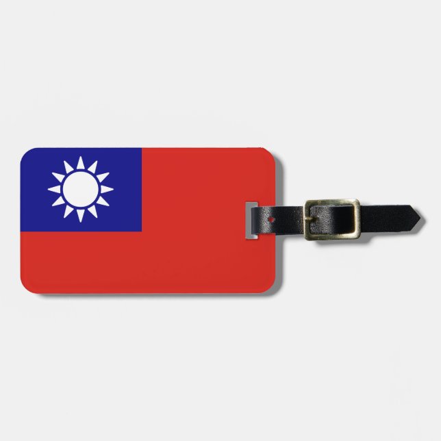 Étiquette À Bagage Drapeau de la République de Chine (Devant horizontal)