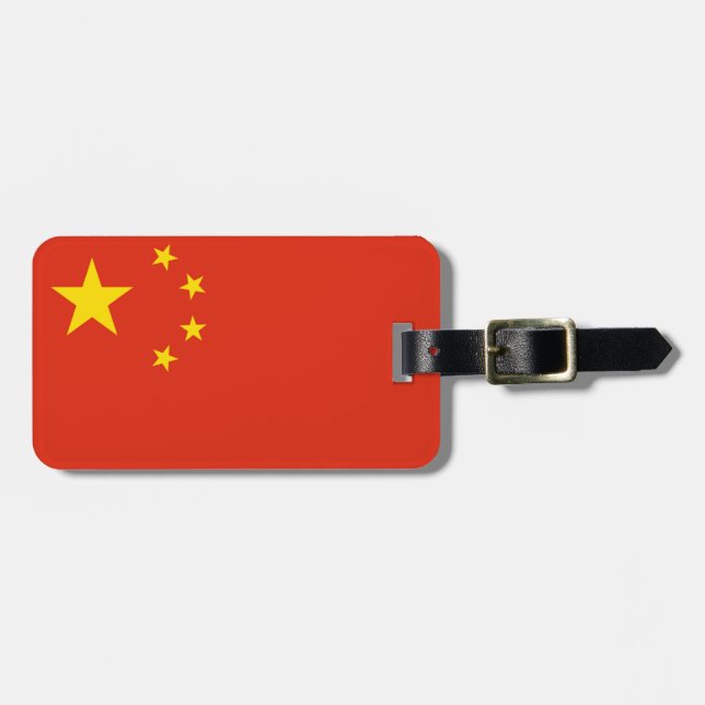 Étiquette À Bagage Drapeau de la République populaire de Chine (Devant horizontal)