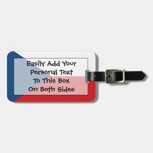 Étiquette À Bagage Drapeau de la République Tchèque Easy ID Personal