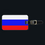 Étiquette À Bagage Drapeau de la Russie Bagage Tag avec bracelet en c<br><div class="desc">Drapeau de la Russie Bagage Tag avec bracelet en cuir</div>