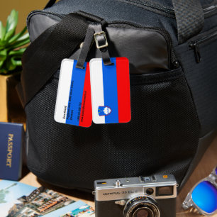 Étiquette À Bagage Drapeau de la Slovénie