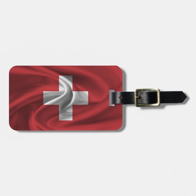Étiquette À Bagage Drapeau de la Suisse (Devant horizontal)