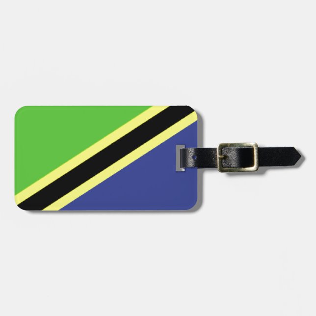 Étiquette À Bagage Drapeau de la Tanzanie (Devant horizontal)