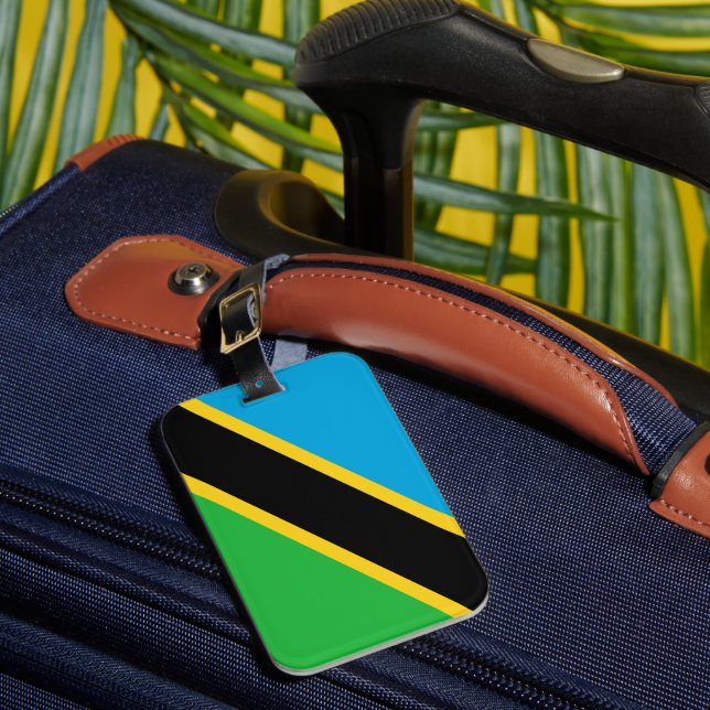 Étiquette À Bagage Drapeau de la Tanzanie (Insitu Rectoal 1)