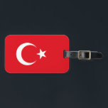 Étiquette À Bagage Drapeau de la Turquie<br><div class="desc">Étiquette de bagage Drapeau de la Turquie</div>