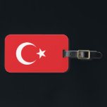 Étiquette À Bagage Drapeau de la Turquie<br><div class="desc">Proportion 2:3,  Drapeau de la Turquie</div>