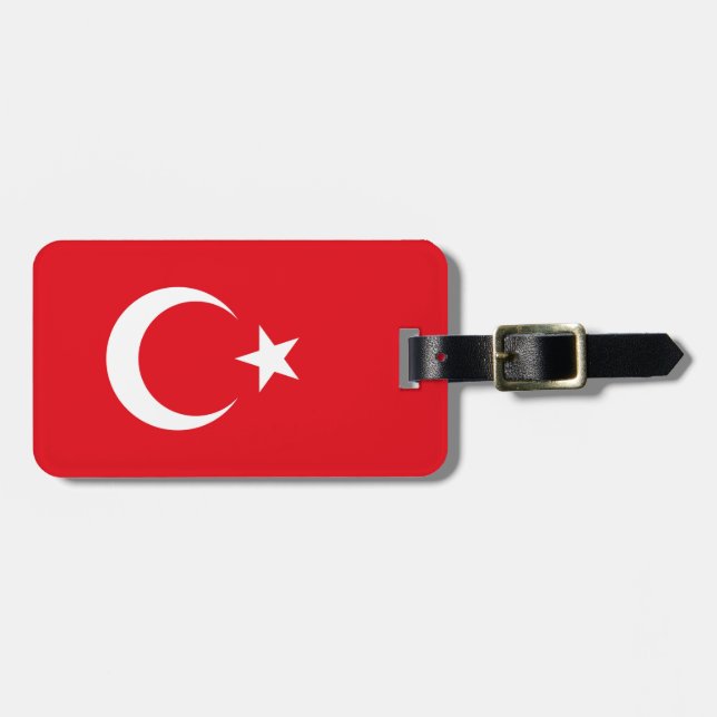 Étiquette À Bagage Drapeau de la Turquie (Devant horizontal)