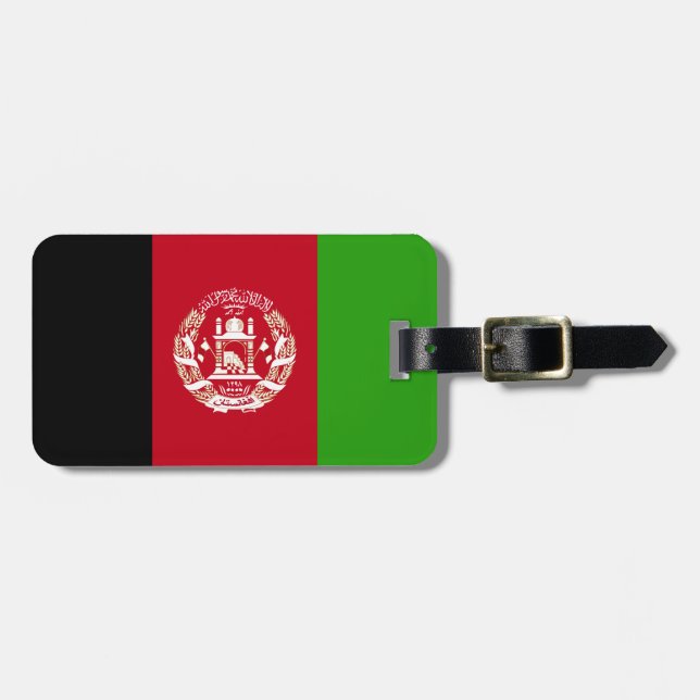 Étiquette À Bagage Drapeau de l'Afghanistan (Devant horizontal)
