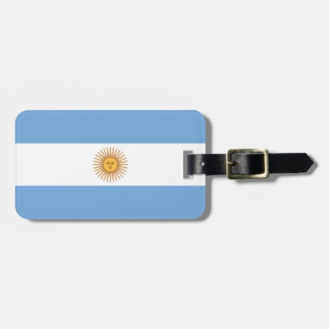 Étiquette À Bagage Drapeau de l'Argentine (Devant horizontal)