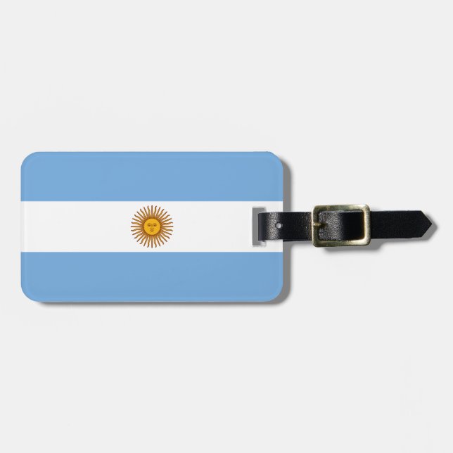 Étiquette À Bagage Drapeau de l'Argentine (Devant horizontal)