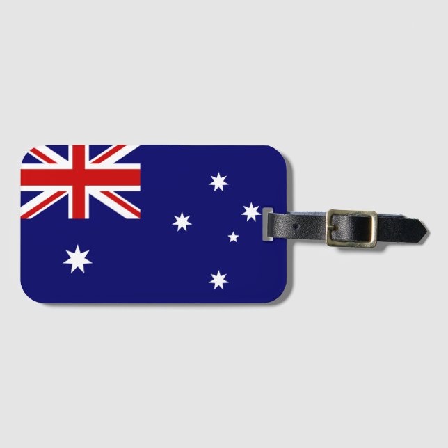 Étiquette À Bagage Drapeau de l'Australie (Devant Horizontal)