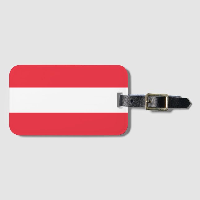 Étiquette À Bagage Drapeau de l'Autriche (Devant Horizontal)