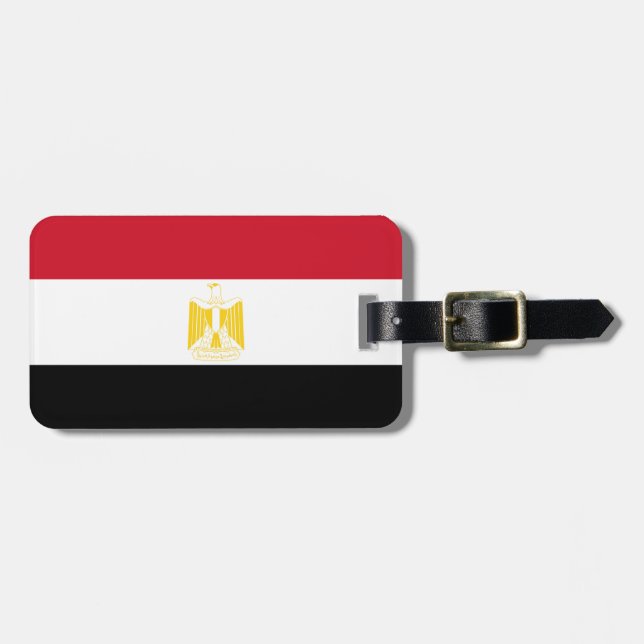 Étiquette À Bagage Drapeau de l'Égypte (Devant horizontal)