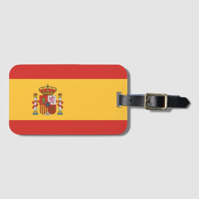 Étiquette À Bagage Drapeau de l'Espagne (Devant Horizontal)