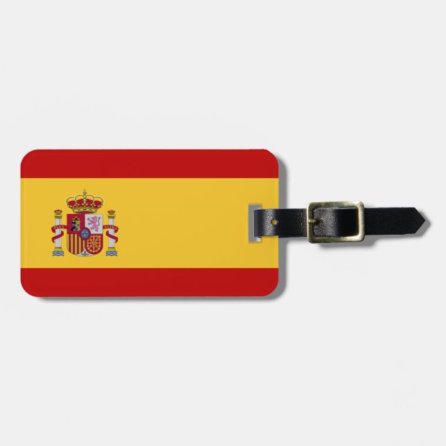Étiquette À Bagage Drapeau de l'Espagne (Devant horizontal)