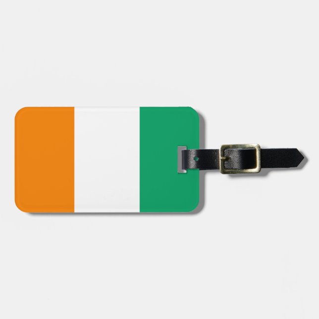 Étiquette À Bagage Drapeau de l'identification facile de d'Ivoire de (Devant horizontal)