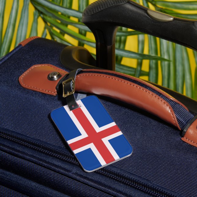Étiquette À Bagage Drapeau de l'Islande (Insitu Rectoal 1)