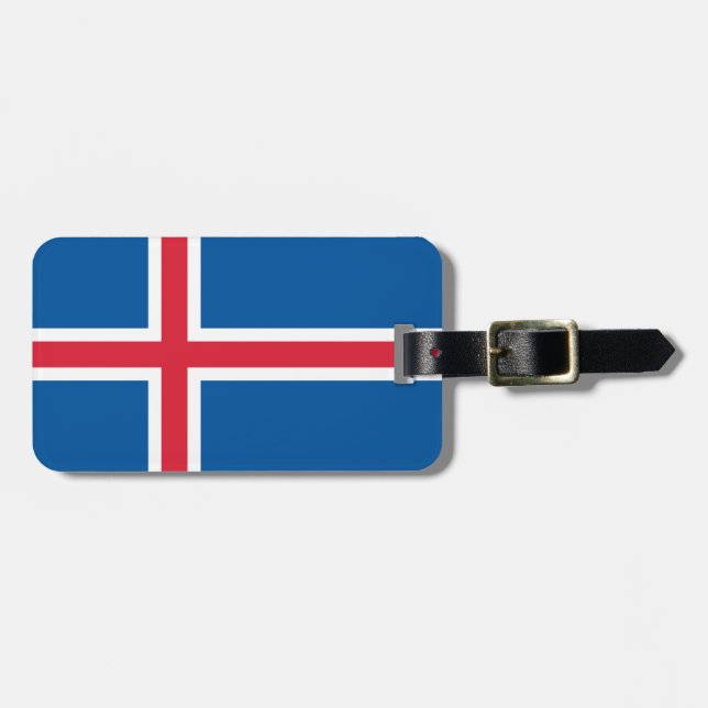 Étiquette À Bagage Drapeau de l'Islande (Devant horizontal)