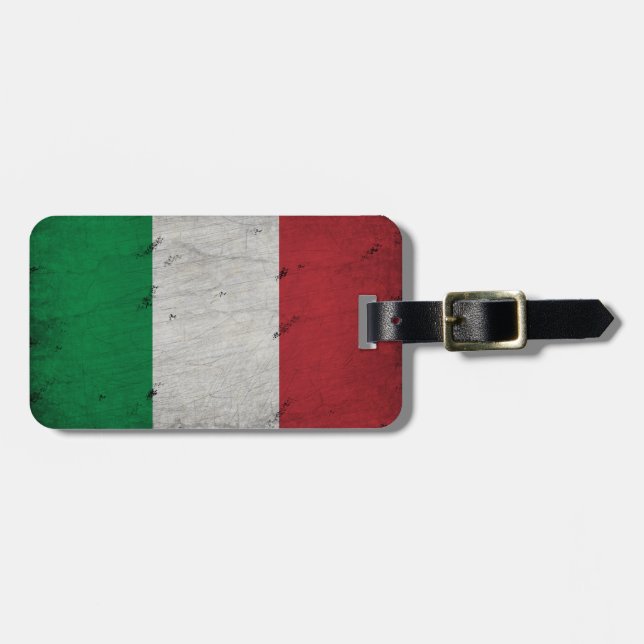 Étiquette À Bagage drapeau de l'Italie  (Devant horizontal)