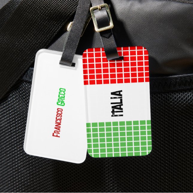 Étiquette À Bagage Drapeau de l'Italie (Créateur téléchargé)