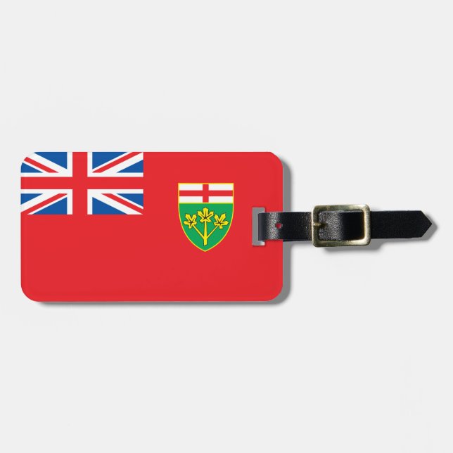 Étiquette À Bagage Drapeau de l'Ontario (Devant horizontal)