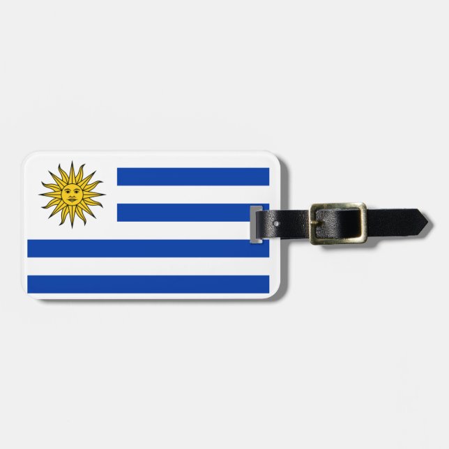 Étiquette À Bagage Drapeau de l'Uruguay (Devant horizontal)