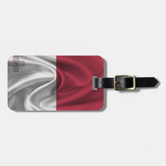 Étiquette À Bagage Drapeau De Malte (Devant horizontal)