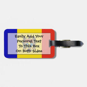 Étiquette À Bagage Drapeau de Moldavie Easy ID Personnel