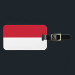 Étiquette À Bagage Drapeau de Monaco<br><div class="desc">Drapeau de Monaco</div>